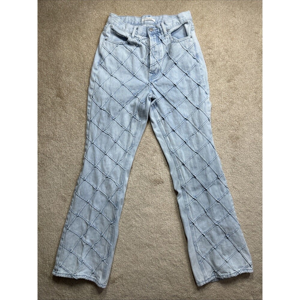 PacSun Jeans Women's Sz 29 Blue Pintuck High Waisted Bootcut Retro Skater EUC!